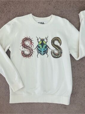 Sza Grand National Tour Insect Crew Neck Sweatshirt Size Medium
